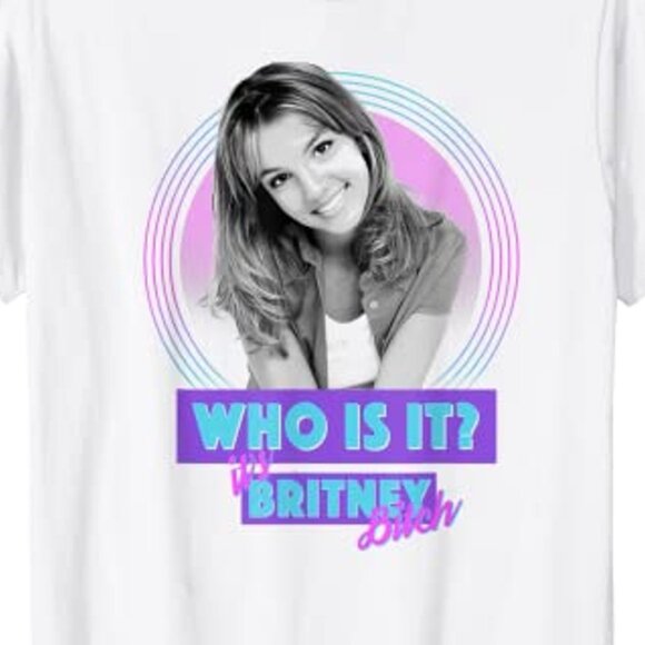 Britney Spears Who Is It Pop Music Icon 2000s Retro Concert Fan T-Shirt 165 - Picture 2 of 5
